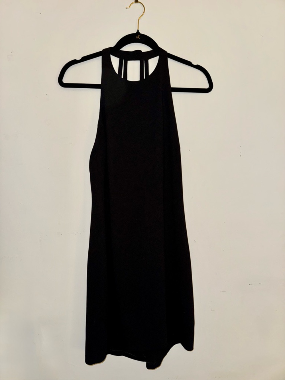 Zara Black Halter Mini Dress with Strappy Back